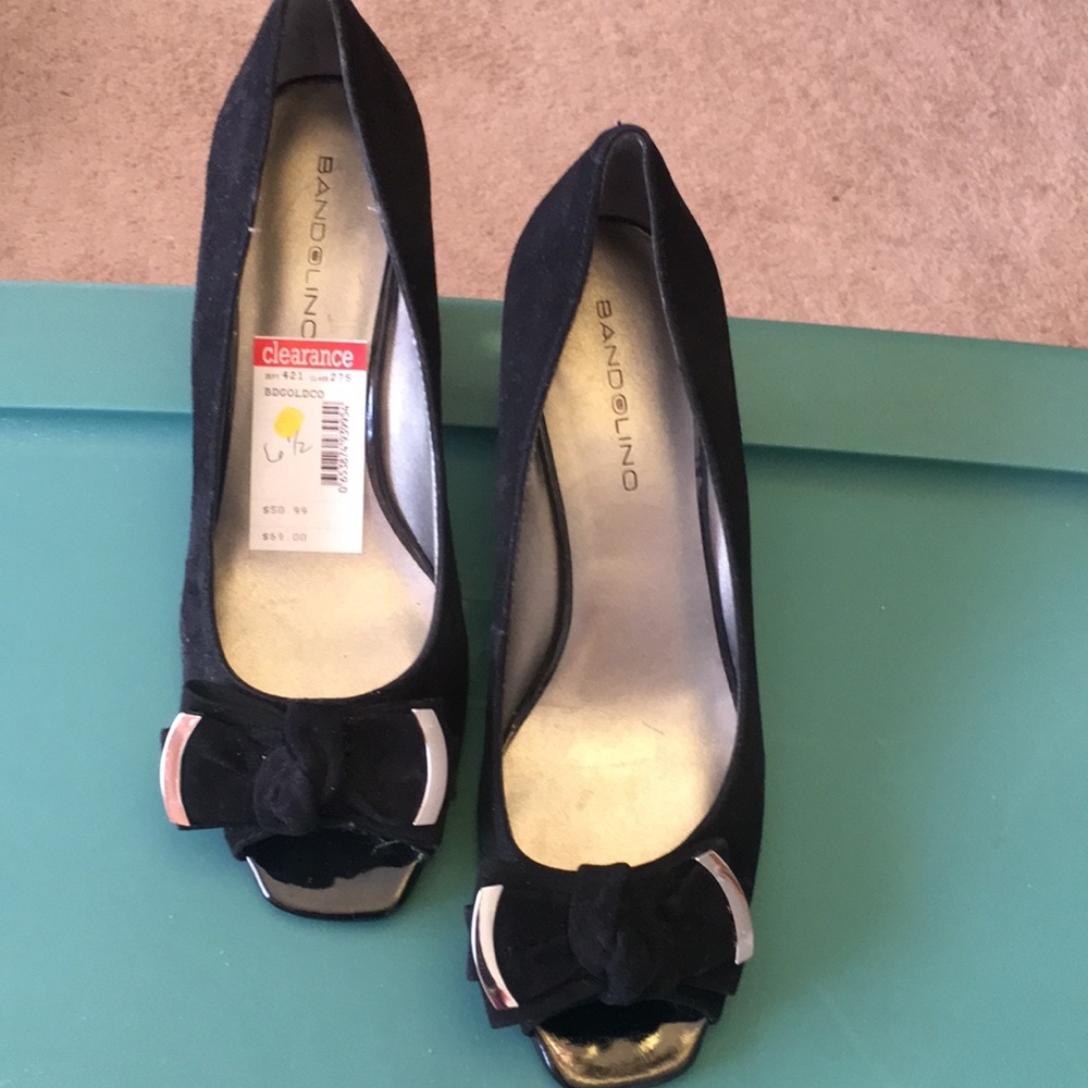 Suede Peep Toe Wedge Shoes